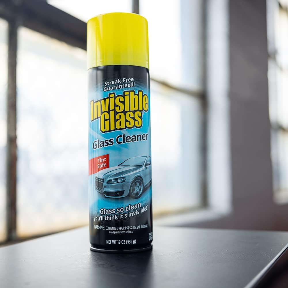 Invisible Glass 91164-6PK Premium Aerosol Glass and Window Cleaner for Auto and Home Cleans Glass, Windows, Windshields, and More, Streak-Free, Ammonia-Free, Tint-Safe, 19 oz (Pack of 6)