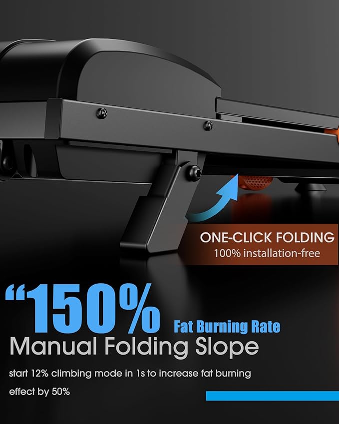 340lb Capacity Walking Pad Treadmill with 12% Incline, Big LED Display Under Desk Treadmill Support Full Manual/3-Preset Countdown/App Mode, Portable Treadmills for Small Spaces