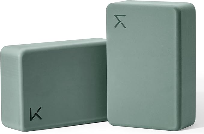 KEEP Yoga Block, High-Density EVA Foam 2 Pack Yoga Block with Non-Slip Textured Surface, Supportive, Lightweight - Ideal for Yoga, Pilates, and Stretching Exercises