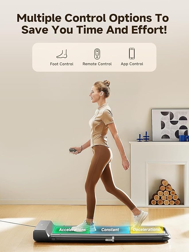 WALKINGPAD R Series Folding Treadmill, 2 in 1 Walking Pad Under Desk Treadmill for Home and Office, Compact Foldable Design with App Control and LED Display, Spacious Belt for Walking or Running