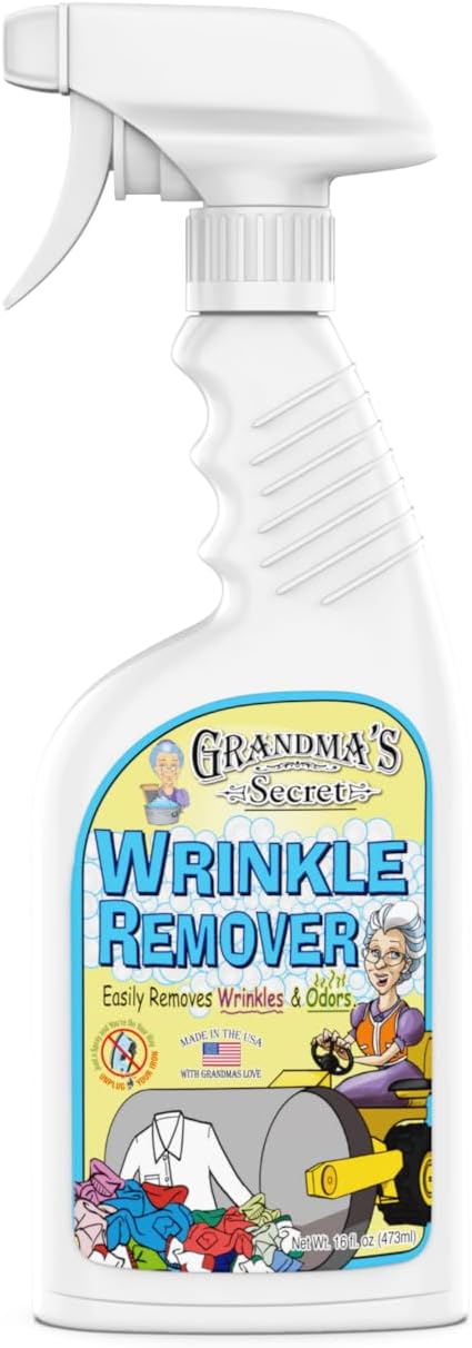 Grandma's Secret Wrinkle Remover Spray - Easily Removes Wrinkles & Odors - Wrinkle Release, Fabric Refresher Spray, Chlorine, Bleach and Toxin-Free - 16 Ounce