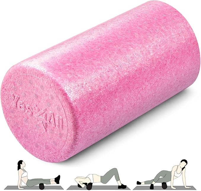Yes4All High-Density EPP Round Back Roller Foam, Exercise Foam Roller for Yoga, Pilates & Stretching - 12, 18, 24, 36 inch