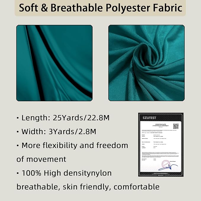 15/25 Yards Aerial Silk Professional Indoor Aerial Yoga Hammock Fabric Outdoor Fitness Silk for Dance, Circus Training, Home Gym