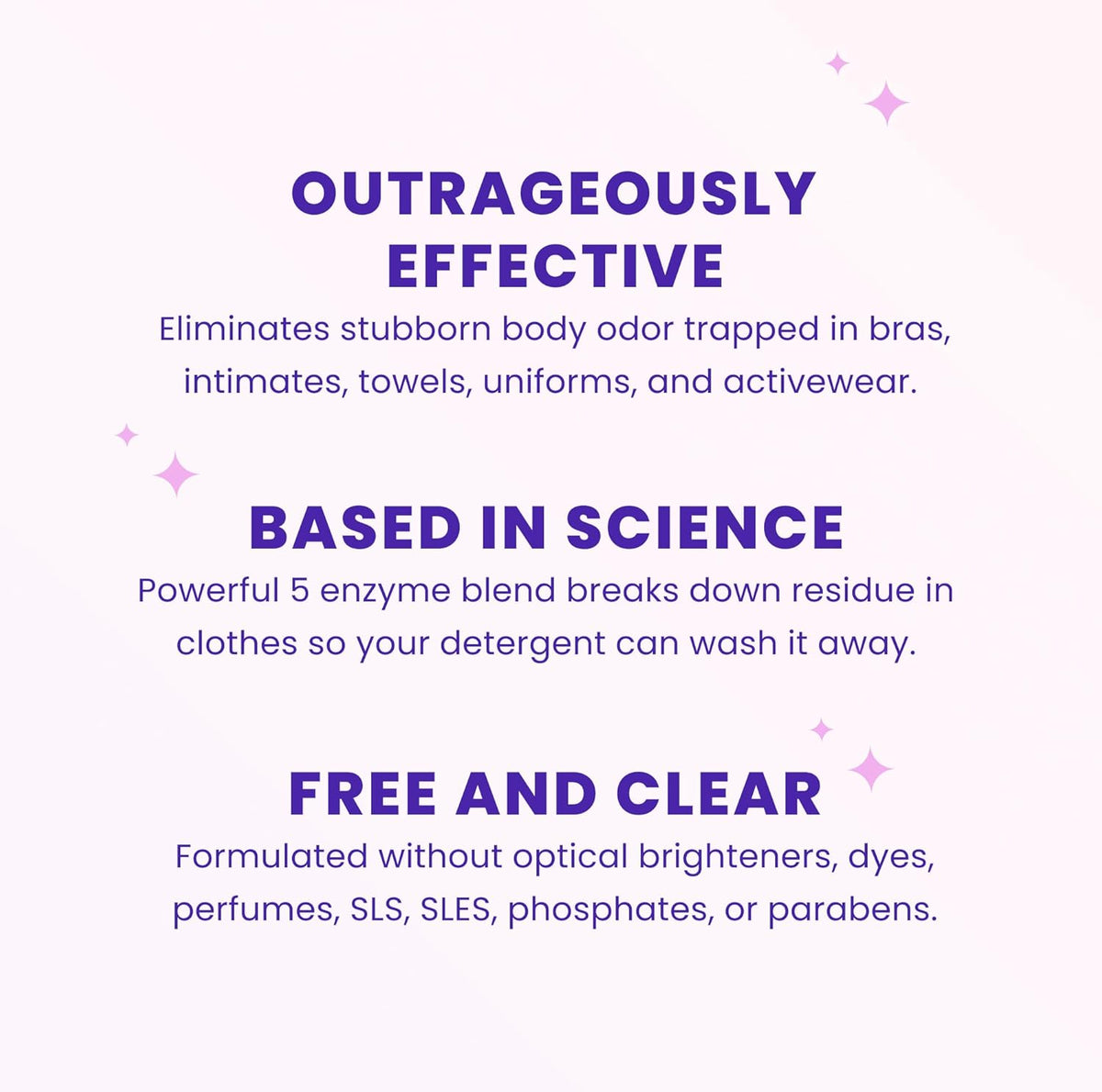 Lume Laundry Stink Eraser - Detergent Booster & Sink Soak - Eliminates Body Odor In Clothes - Odor Blasting Enzyme Blend - Makes Your Detergent Work Better - Free And Clear - 8 fluid ounces (2 Pack)