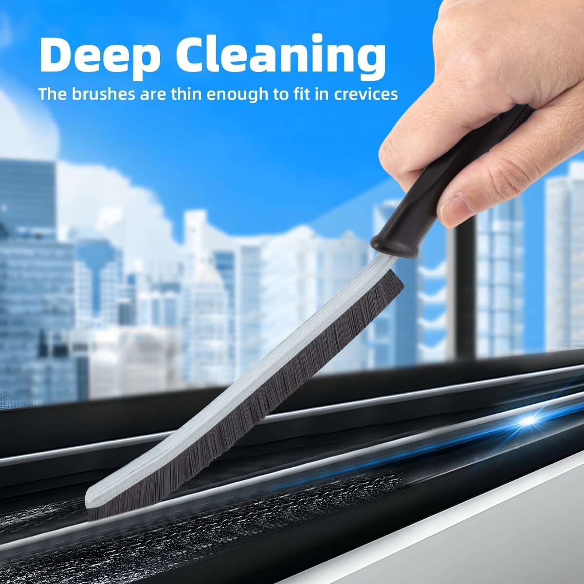 Hard Bristle Crevice Cleaning Brush-Thin Gap Scrub Brush, Small Cleaning Brush, Grout Brush, Kitchen Brush, Cleaning Tools for Toilet, Bathroom, Sink, Home, Household, Window (3, Pink)
