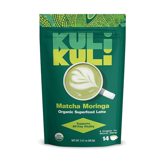 KULI KULI Organic Matcha Moringa Superfood Latte, 3.41 OZ