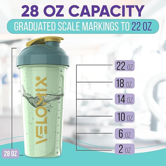 '-2 Pack- 28 oz Protein Shaker Bottles for Protein Mixes - 2x Wire Whisk | Leak Proof Shaker Cups for Protein Shakes | Protein Shaker Bottle Pack | Shakers for Protein Shakes-Soft Combo