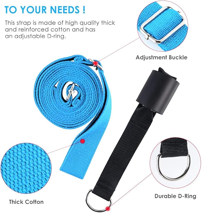 Door Flexibility & Stretching Leg Strap - Great for Ballet Cheer Dance Gymnastics or ANY Sport Leg Stretcher Door Flexibility Trainer Premium stretching equipment