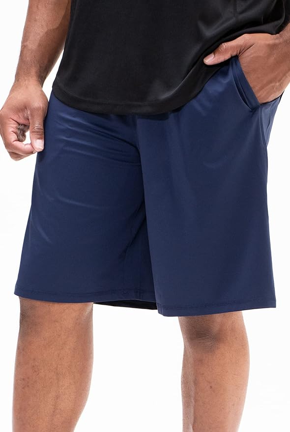 DEVOPS Men's 2-Pack Loose-Fit 10" Workout Gym Shorts with Pockets