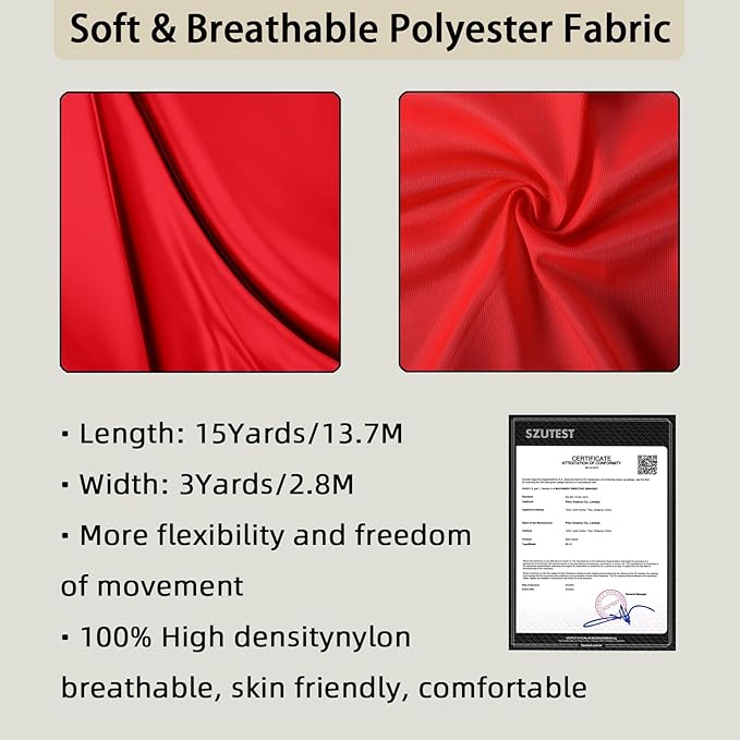 15/25 Yards Aerial Silk Professional Indoor Aerial Yoga Hammock Fabric Outdoor Fitness Silk for Dance, Circus Training, Home Gym