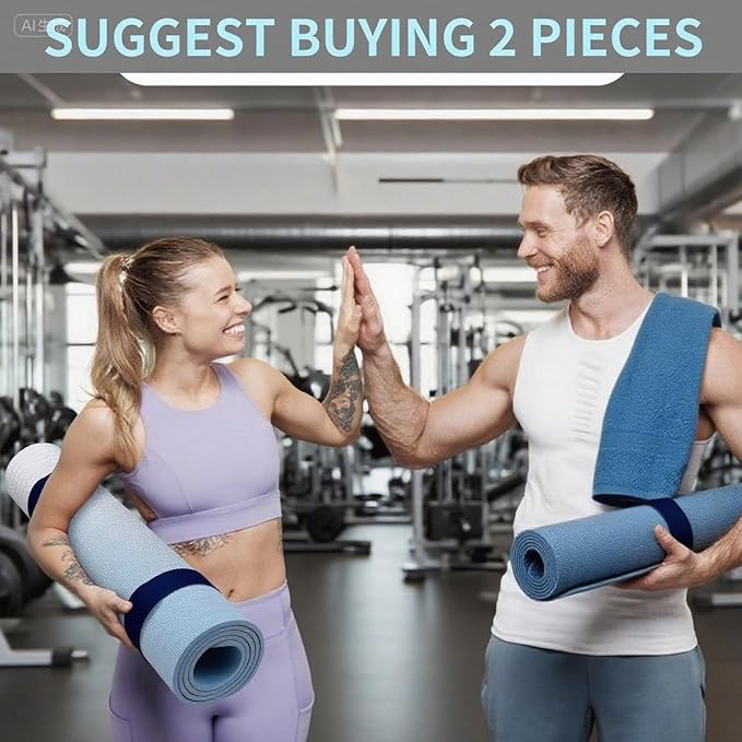 25" Yoga Mat Strap | Slap Band Holder for Carrying and Storage Mats | Rolled Scrunchie Yoga Essential Accessory