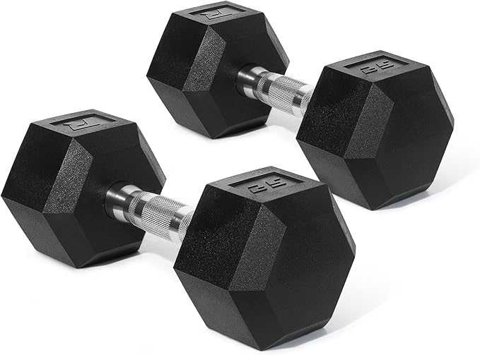 RitFit 5-650 LBS PVC Encased Hex Dumbbell Sets with Optional Rack for Home Gym, Hand weight with Chrome Handle for Strength Training, Workouts