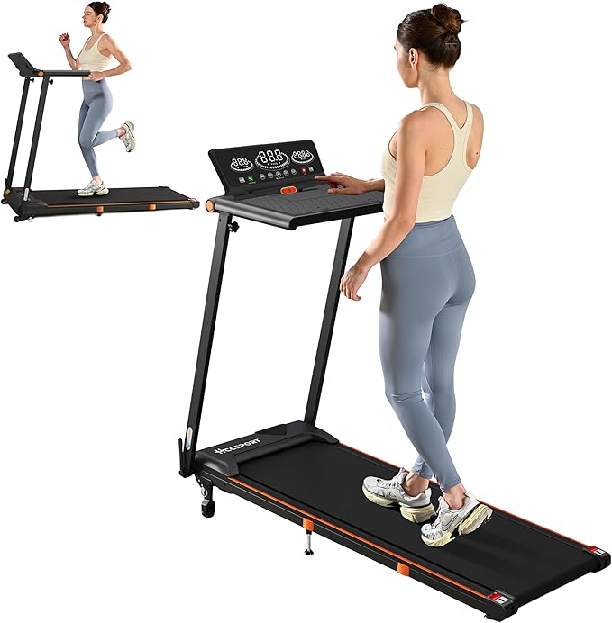 Foldable Treadmill with Incline Treadmill with Home Removable Desk Workstation 3.0 HP 3 in 1 Folding Small Compact Walking Treadmills 300 Lbs Capacity for Home Office