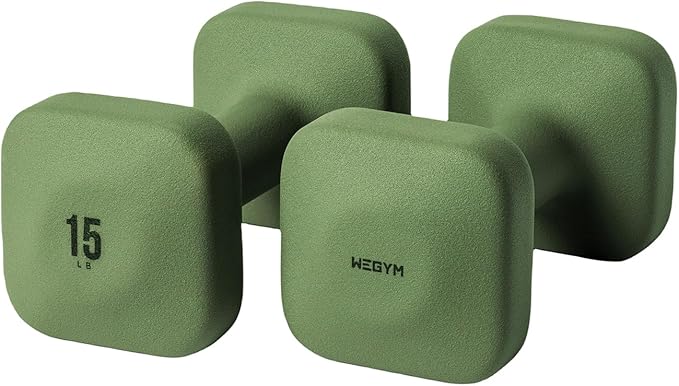 SafeGrip Dumbbells, Anti-Slip, Anti-Roll, Thick Handles, Free Weights, Square Dumbbells for Secure Workouts at Home, Weightlifting, and Personal Training