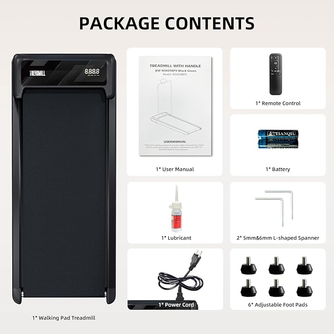 Walking Pad Treadmill, Adjustable 10% Incline 450LBS Capacity, 3.5HP 4 in 1 Portable Treadmills for Home Office, Under Desk Treadmill with Handle Bar, LED Display Remote Control