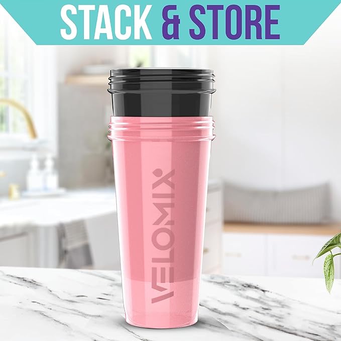 '-2 Pack- 28 oz Protein Shaker Bottles for Protein Mixes - 2x Wire Whisk | Leak Proof Shaker Cups for Protein Shakes | Protein Shaker Bottle Pack | Shakers for Protein Shakes-Pink&Black