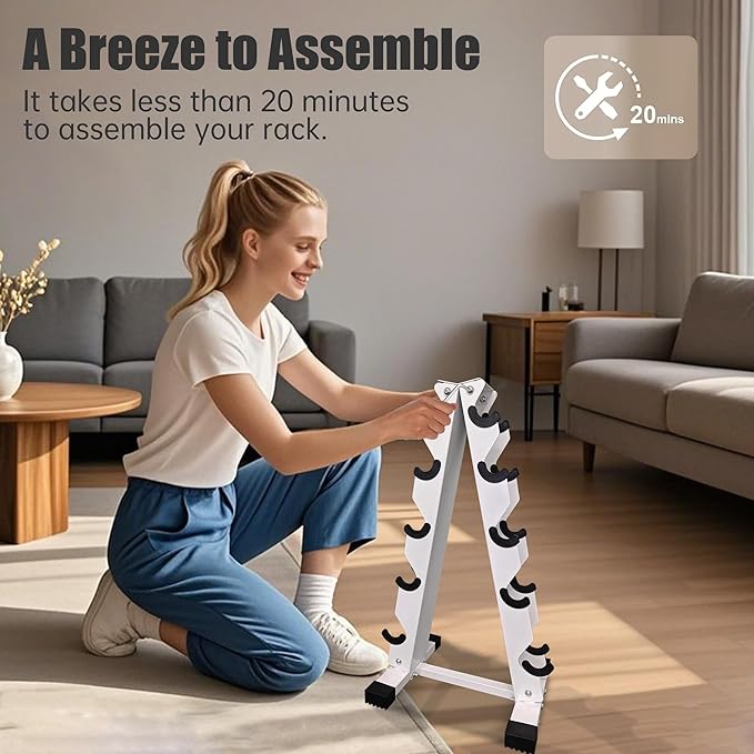 Ritafer 6-10 Pair Hex Rubber Dumbbell Set 350/450 and 550 lbsï¼?-50 lbs ）Hand Free Weight for Strength Coated Encased Iron Weights with Dumbbells Storage Rack Home Gym