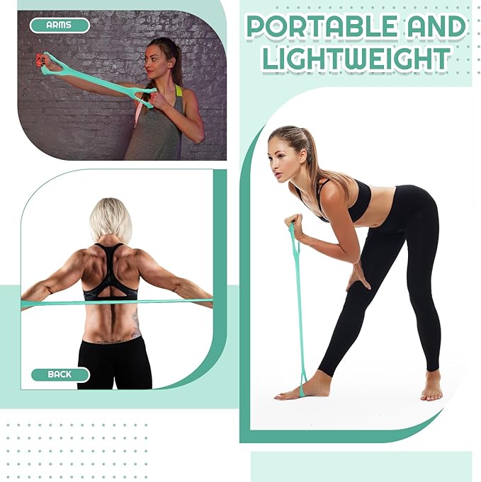 6 Pcs Fitness Resistance Exercise Bands 6 Tube Pedal Puller Resistance Band Set for Women Weight Loss Thigh Training Workout Equipment Elastic Arms Abdomen Shoulder Waist Leg Beginners Yoga