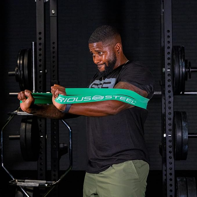 Serious Steel Fitness 32" Resistance Training Bands (Portable Exercise Band System Training Bands- Great for Individuals Under 5'10")