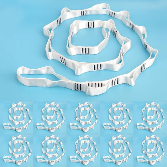 10PCS Nylon Daisy Chain Straps 23 KN for Aerial Yoga Hammock Swing Adjustable Aerial Silk Extender Hanging Rope for Aerial Yoga Belts 3.6FT 5.9FT Long