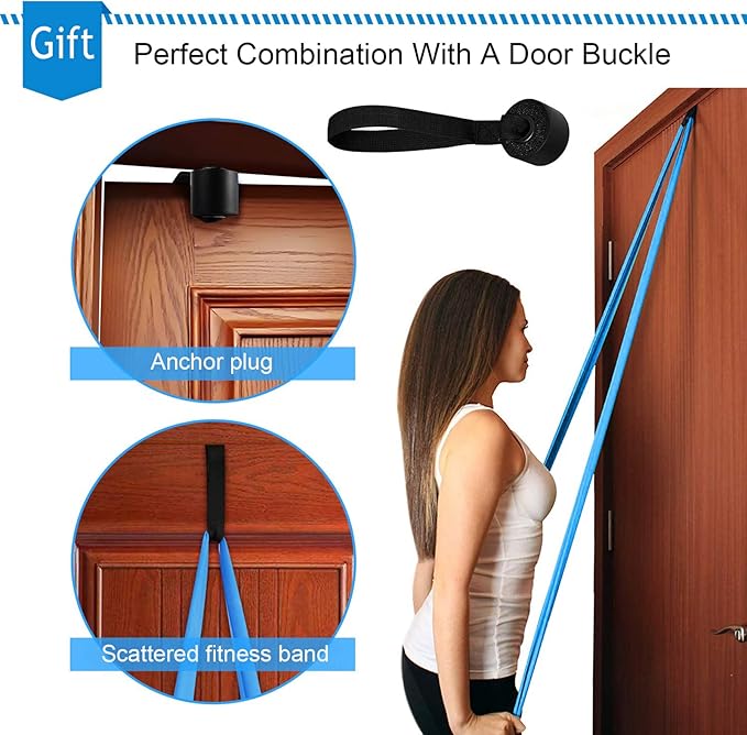 Resistance Bands Set, 3 Pack Professional Latex Elastic Bands for Home or Gym Upper & Lower Body Exercise, Physical Therapy, Strength Training, Yoga, Pilates, Rehab, Blue & Purple & Pink