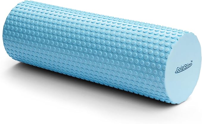 11.8 Inch Medium Density Foam Massage Roller - Light Blue Trigger Point Massage Roller for Deep Tissue Excercise, Massage and Recovery by GolgiStim