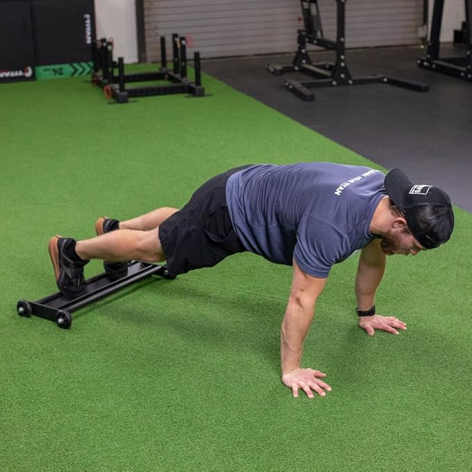 Titan Fitness Glute Hamstring Ab Glider, Leg and Ab Roller for Home Gym Fitness, Lower Body Workout Equipment