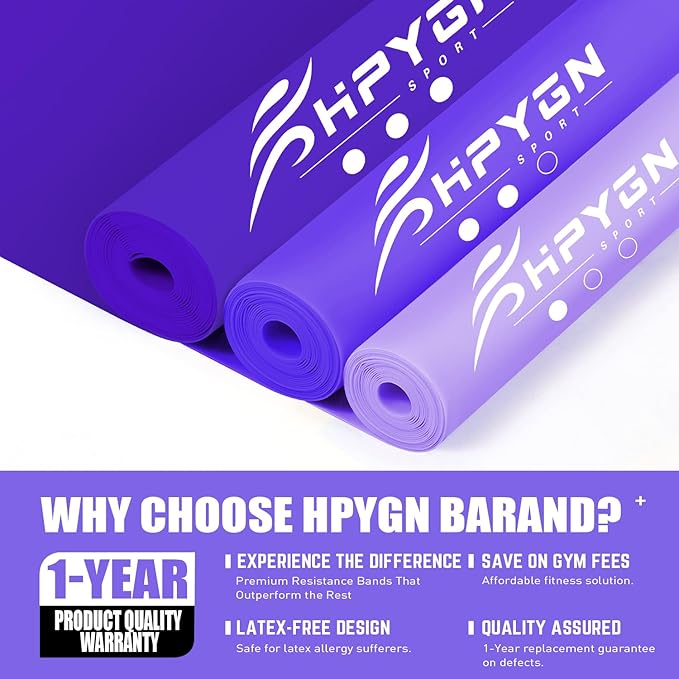 Resistance Bands, Exercise Bands, Physical Therapy Bands for Strength Training, Yoga, Pilates, Stretch Elastic Band with Different Strengths, Workout Bands for Home Gym