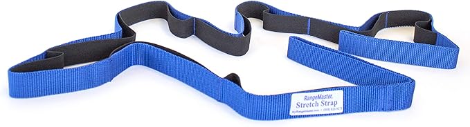 RangeMaster Stretch Strap with Exercise Guide│ Versatile Multi-Loop Strap Perfect for Yoga, Pilates, and Physical Therapy │ Portable │ Helps Improve Flexibility
