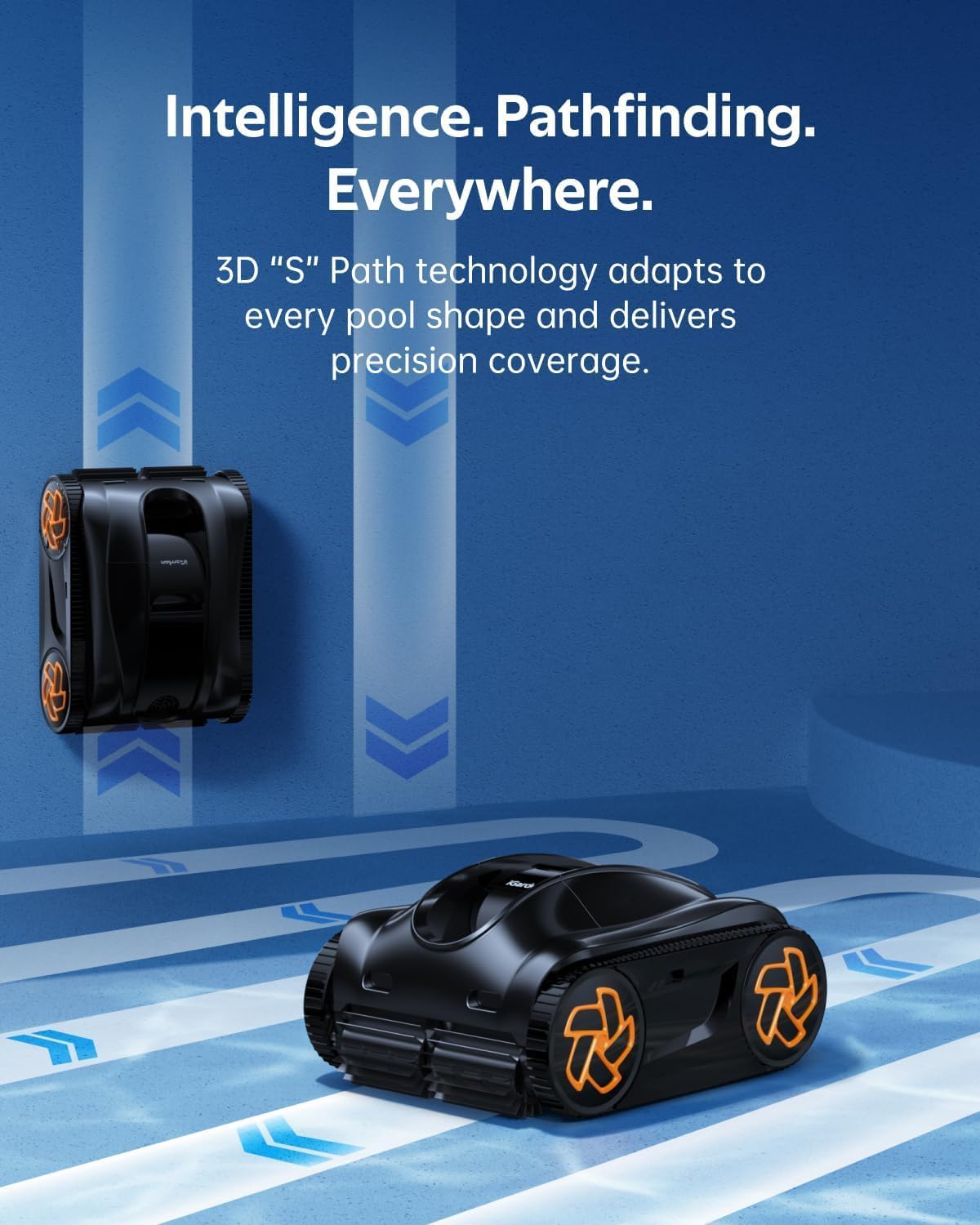 (2025 Upgrade) iGarden Pool Cleaner K60, 6H Cordless Robotic Pool Vacuum for Inground & Above Ground Pools, AI Timer, Smart Navigation, Floor, Walls&Waterline Scrubber, Touchscreen, Auto-Parking