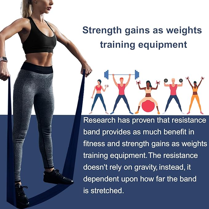 Resistance Bands,Professional Long Non-Latex Elastic Stretch Bands,Exercise Bands for Physical Therapy, Yoga, Pilates, Rehab, at-Home or The Gym Workouts, Strength Training