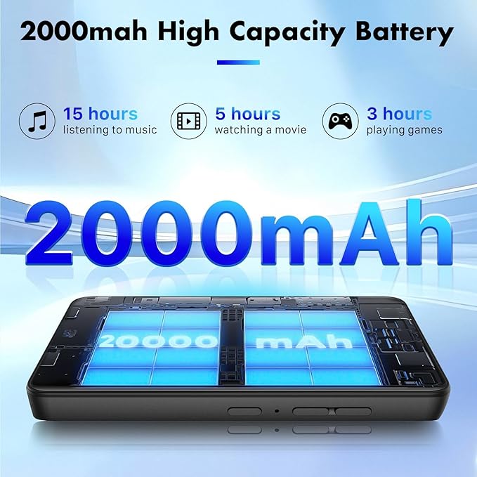 144GB MP3 Player with Bluetooth and WiFi, Android 13 Music Player 4-inch Touch Screen mp4 Players with Bluetooth with Spotify tiktok YouTube Amazon Music, MP4&MP3 Player up to 1TB (Black)