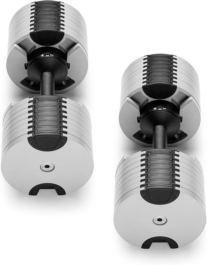 NÜOBELL® Adjustable Dumbbell Set, 5-50 LB or 5-80 LB, Easy Twist 2024-25 Model, All-In-One Weights Set (Pair) for Home, Original Manufacturer