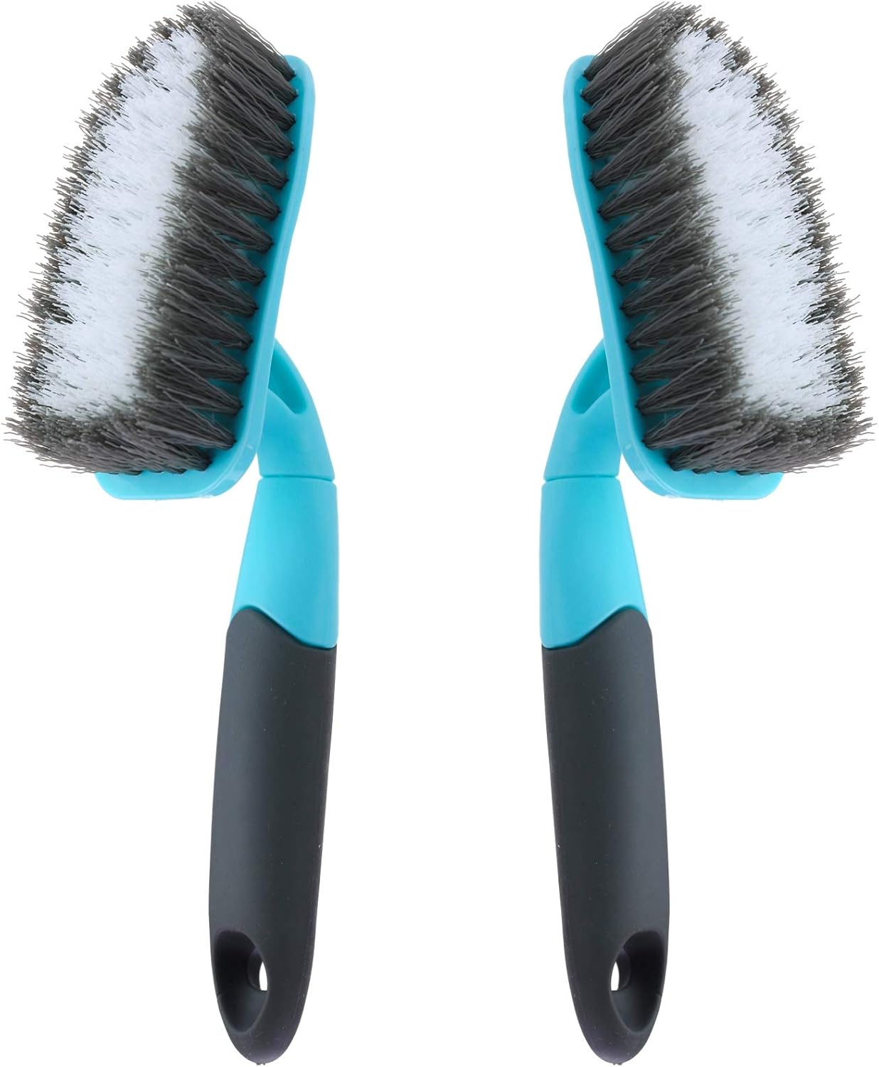 2-Pack Scrub Brush for Cleaning with Long Handle, Medium Firm Brush Bathroom Cleaning Supplies and Bathtub Cleaner and Shower Cleaning, Multi-Scene Use for Kitchen or Carpet
