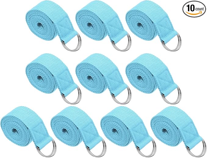 PATIKIL Yoga Strap for Stretching, Cotton Yoga Belt with Adjustable Metal D-Ring Buckle Stretch Band for Fitness Pilates