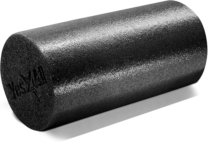 Yes4All Medium Firm Round PE Foam Roller 12, 18, 24, 36 Inches for Pilates, Yoga, Stretching, Balance & Core Exercises