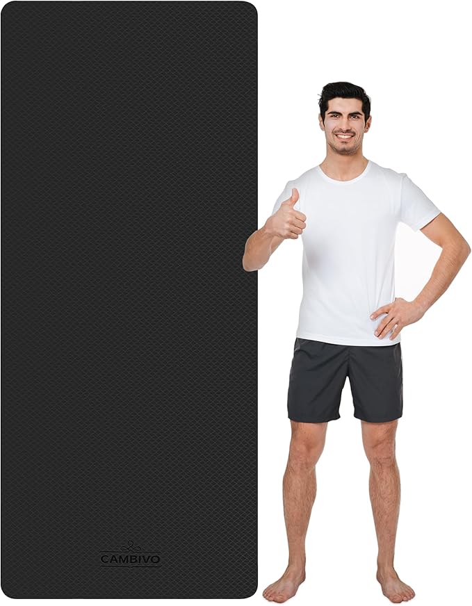 CAMBIVO Extra Wide Yoga Mat for Women and Men (72"/84"x 32"x 1/4") TPE Workout Mat, Non-slip Large Exercise Fitness Mat for Yoga, Pilates, Workout