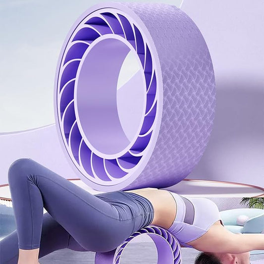 Curve magic wheel：Fit Prop Foam Padded Back Stretcher Wheel with Center Spine Cradle，Yoga Wheel for Improving Yoga Poses, Backbends Balance Stretching PainEssential high-value fitness tool