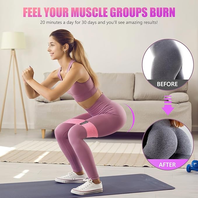 Resistance Bands for Working Out, Exercise Workout Bands for Women & Men, 3 Levels Elastic Stretch Bands for Exercise with Carry Bag for Physical Therapy, Home Fitness, Strength Training, Yoga