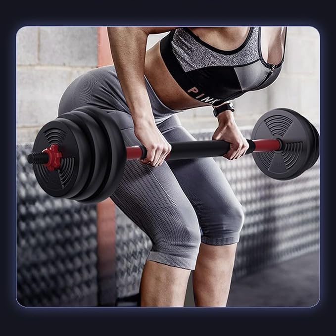 Adjustable Dumbbell Set, 5-44 lbs Free Weight Set with Connector for Barbell, Dumbbells, Push-Up Options, Fitness Exercises for Home Gym Suitable Men/Women