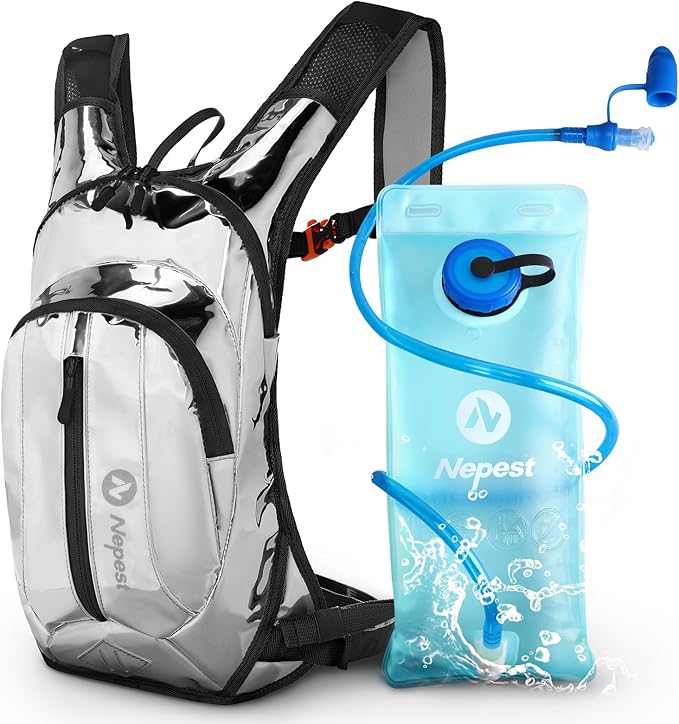 Nepest Hydration Pack Backpack for Women & Men, Lightweight Water Backpack with 2L Water Bladder for Hiking Cycling Running Biking