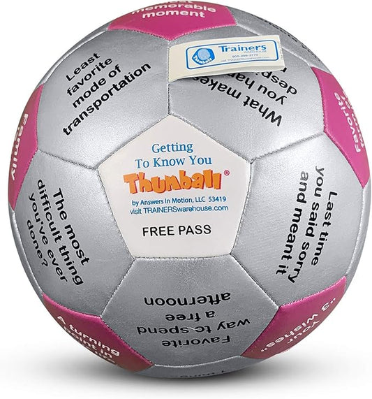 Trainers Warehouse 6" Thumball Collection, 32 Prompts for Conversation, Team Building, Relationship and Training