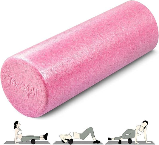 Yes4All High-Density EPP Round Back Roller Foam, Exercise Foam Roller for Yoga, Pilates & Stretching - 12, 18, 24, 36 inch
