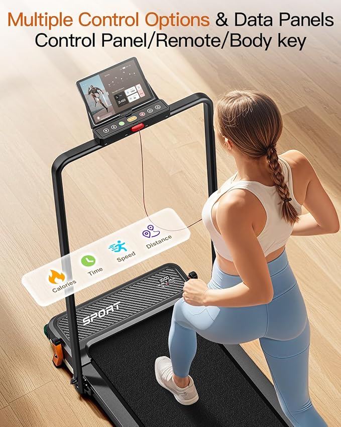 FUNRAY Versatile Walking Pad Treadmill with Incline - Dual-Sided Under Desk Treadmill with Foot Massage,2 in 1 Walking Machine for Home/Office with 330LBS Weight Capacity