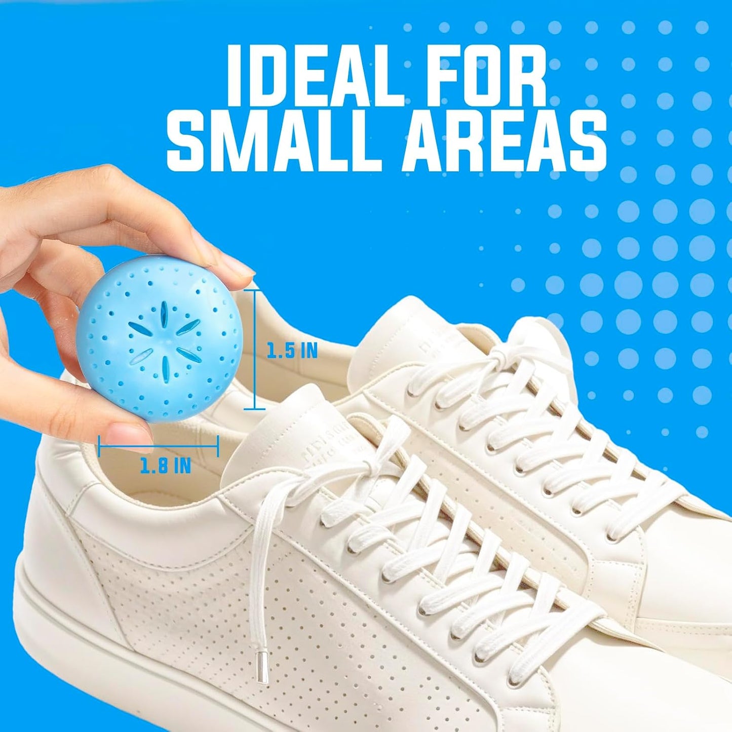 9 Pack Baking Soda Deodorizers, Fresh Scent Shoe Deodorizer Balls, Air Freshener for Home, Odor Eliminator for Closets Bathroom Pets, Up to 80 Days