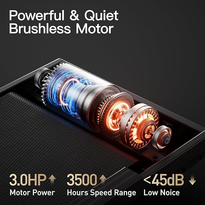 3-in-1 Portable Under Desk Treadmill, 17% Incline Walking Pad Treadmills for Home and Office, Folding Treadmill with 2.5 HP Quiet Brushless, 300 LBS Capacity