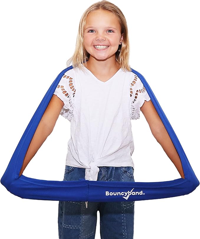 BouncyBand Stretch Band Focus Tool – 30” Resistance Band for Kids Stretches to Over 46” – Silent Sensory Tool Awakens Imagination, Develops Balance, and Strengthens Muscles