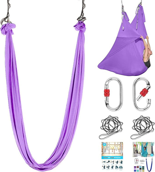 5.5 Yards Aerial Silk Swing Outdoor Hammock Aerial Yoga Swing For Adults,Aerial Yoga Hammocks for outside