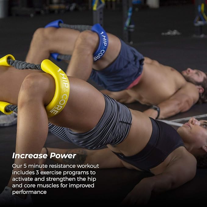 Crossover Symmetry Hip & Core System - Loop Resistance Home Workout Bands to Stretch and Strengthen Legs, Butt, HIPS, Thighs and Glutes, Includes Online Exercise & Training Guide