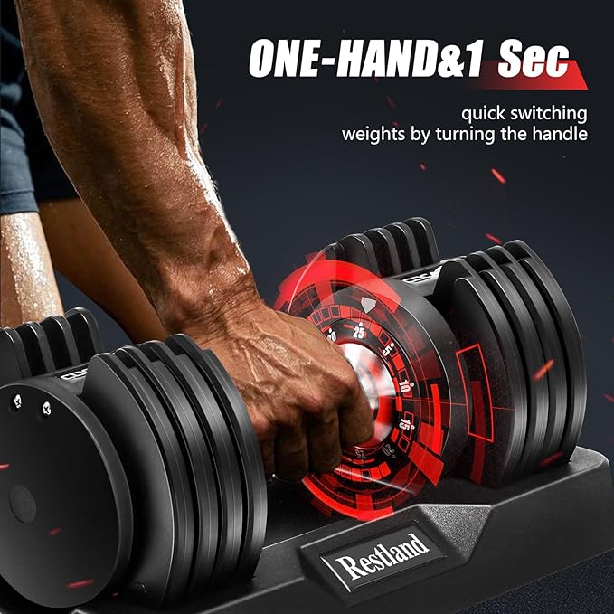 Adjustable Dumbbell Set of 2 Anti-Slip Handle 5 Different Free Weights Per Dumbbell for Men Women Home Workout Gym